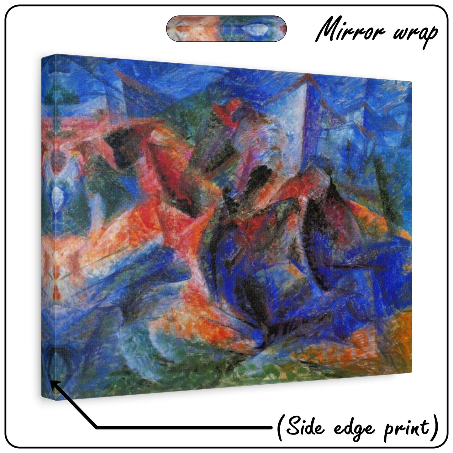 HORSE AND RIDER AND BUILDINGS by Umberto Boccioni