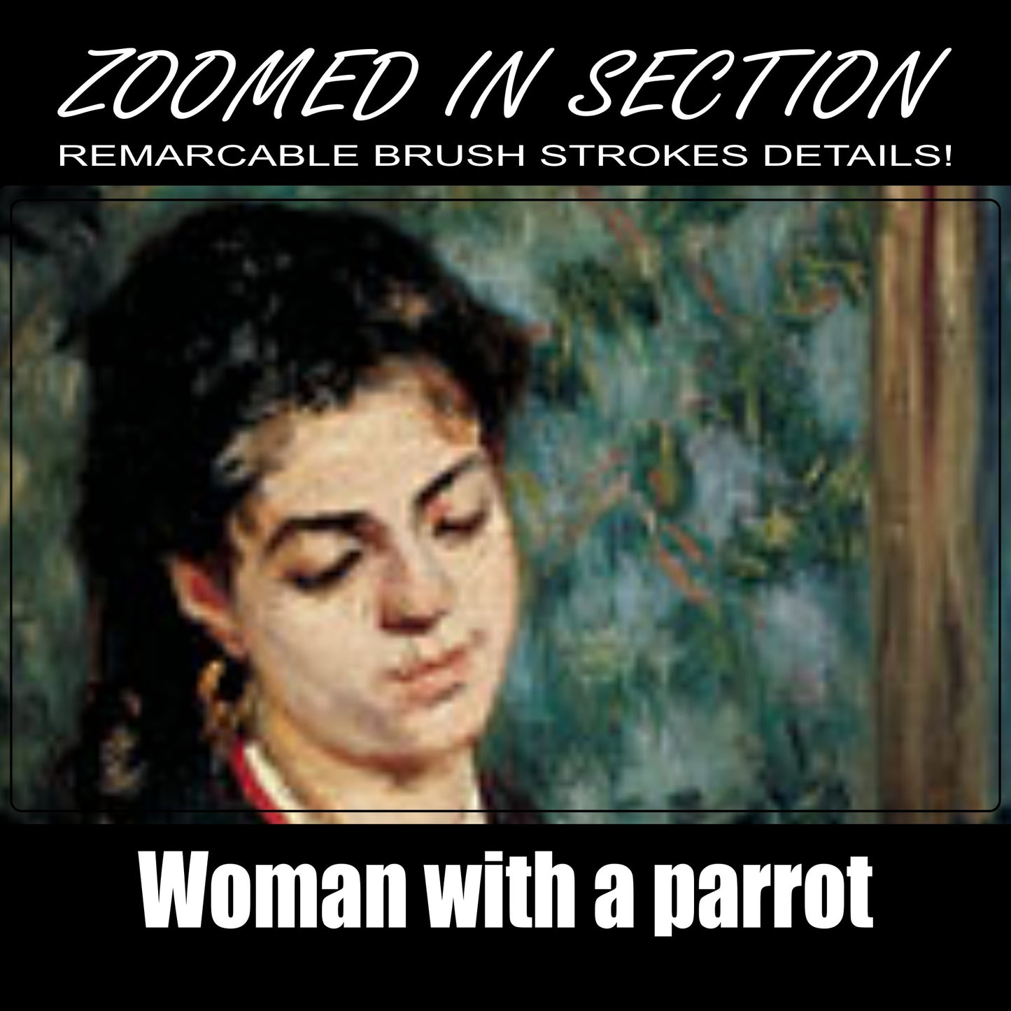 WOMAN WITH A PARROT by Pierre Auguste Renoir