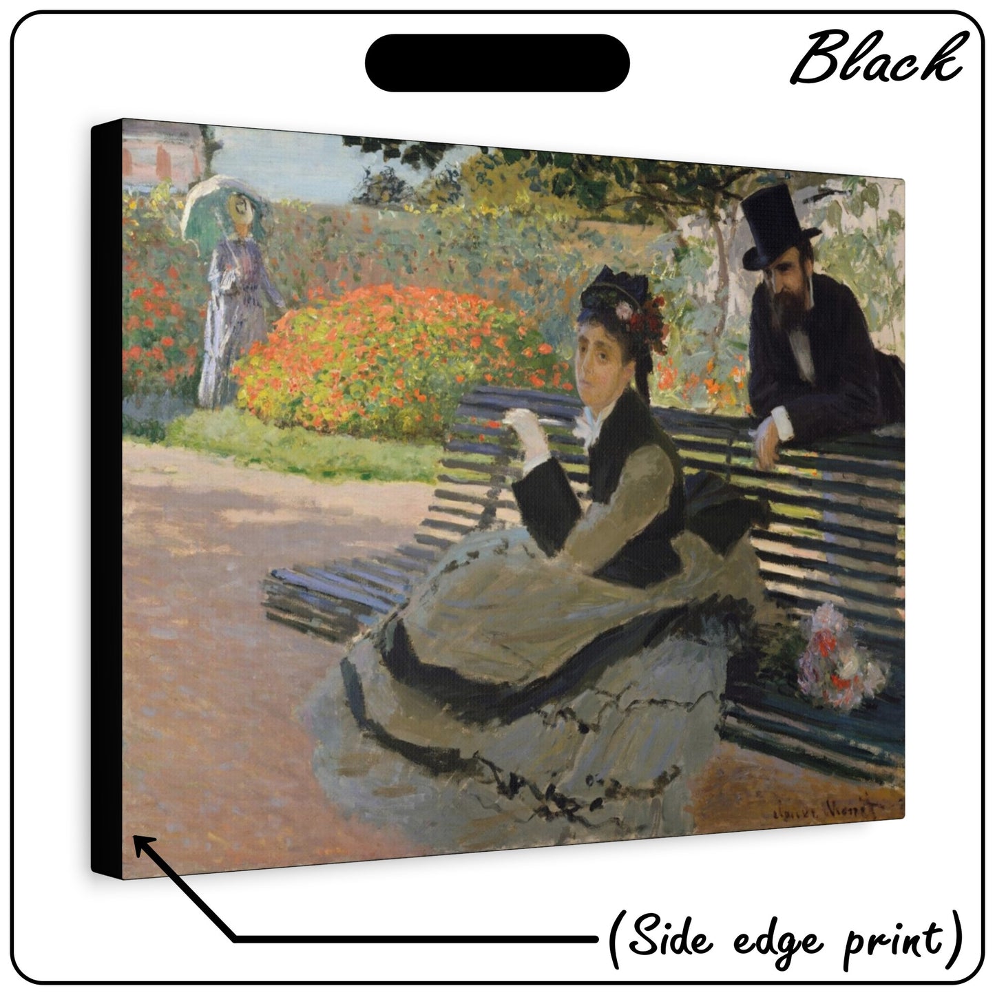 CAMILLE ON A GARDEN BENCH by Claude Monet