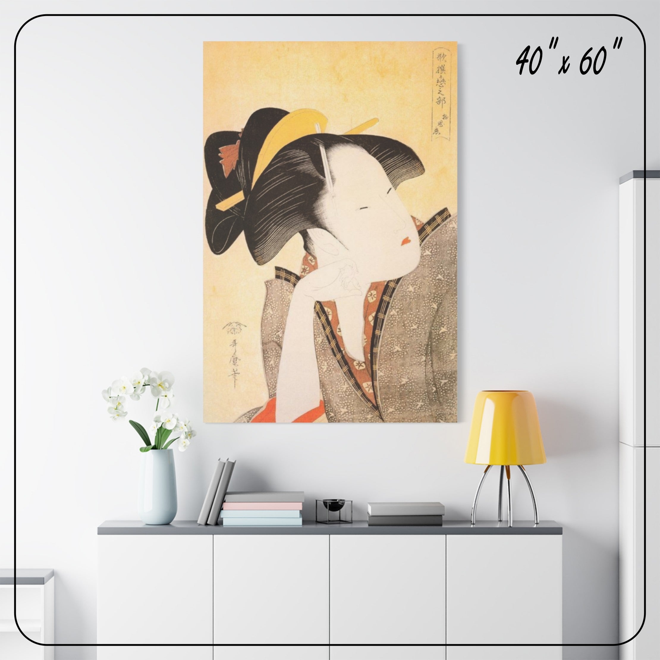 PENSIVE LOVE GEISHA by Kitagawa Utamaro – FASTREKK wall art