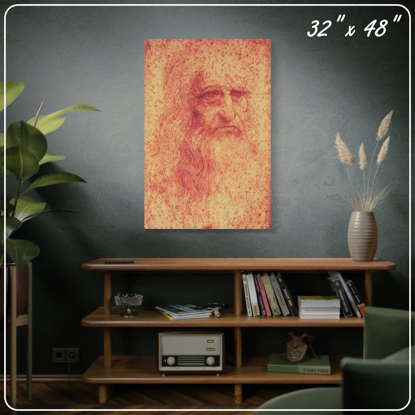 PORTRAIT OF A MAN IN RED CHALK by Leonardo Da Vinci