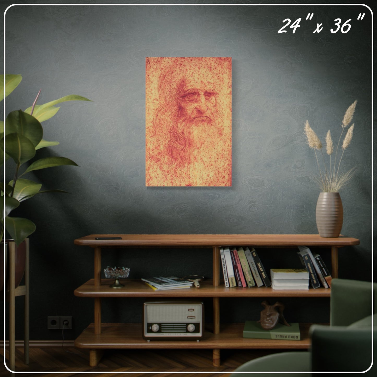 PORTRAIT OF A MAN IN RED CHALK by Leonardo Da Vinci