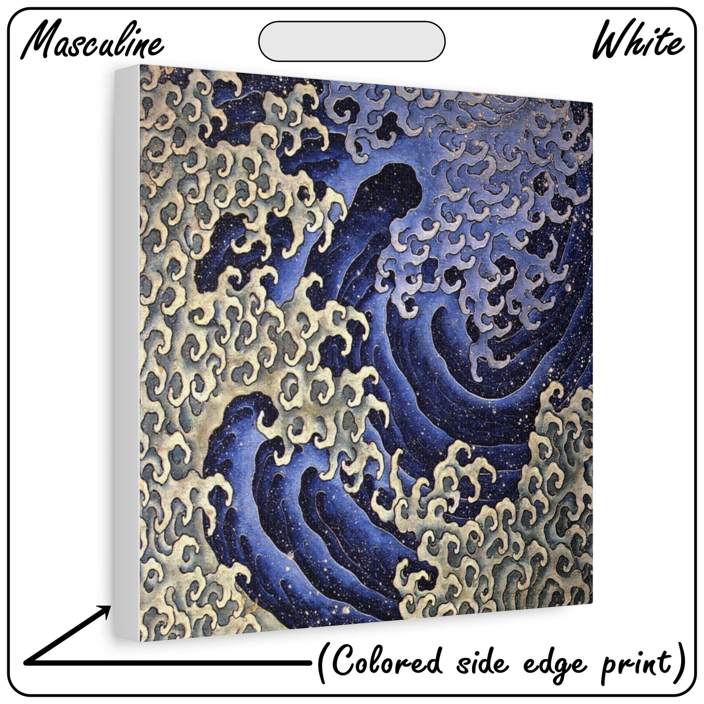 MASCULINE & MASCULINE WAVE by Katsushika Hokusai