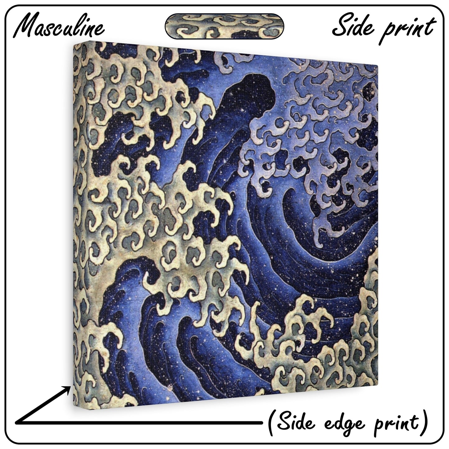 MASCULINE & MASCULINE WAVE by Katsushika Hokusai