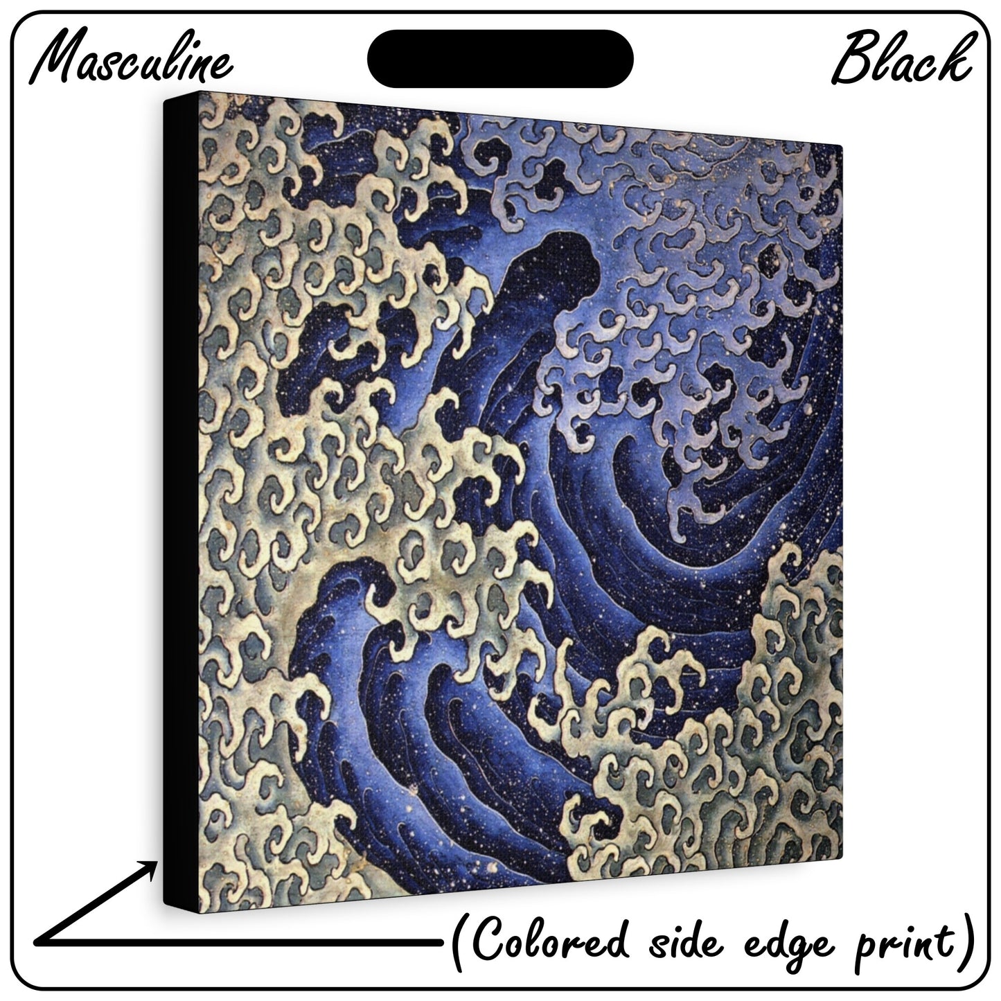 MASCULINE & MASCULINE WAVE by Katsushika Hokusai