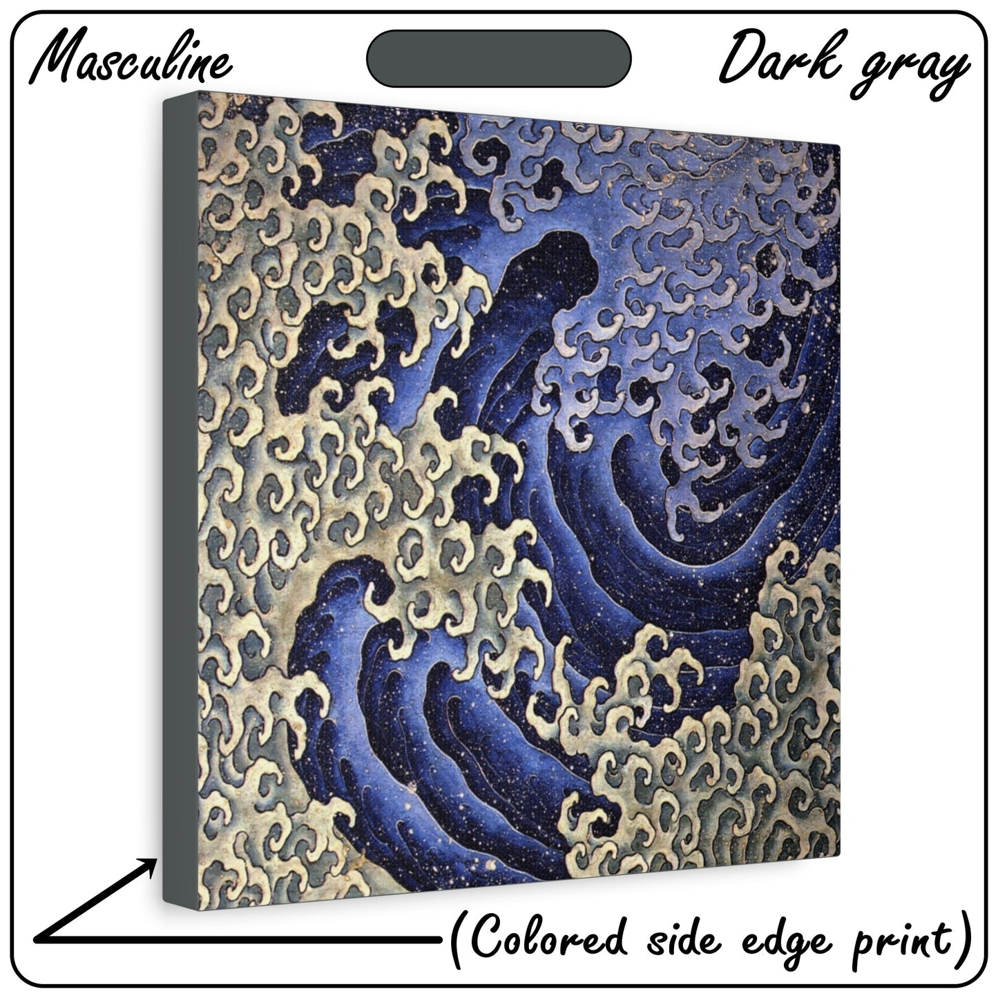 MASCULINE & MASCULINE WAVE by Katsushika Hokusai