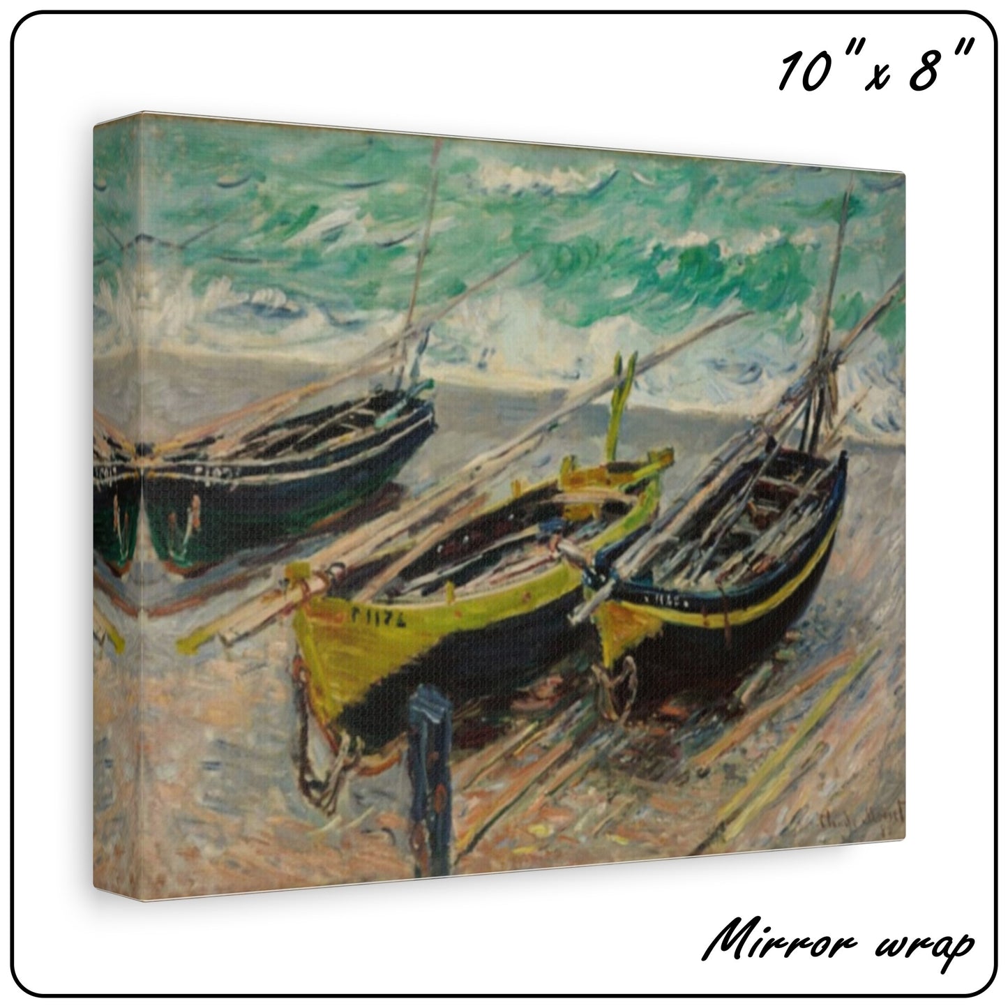 THREE FISHING BOATS by Claude Monet