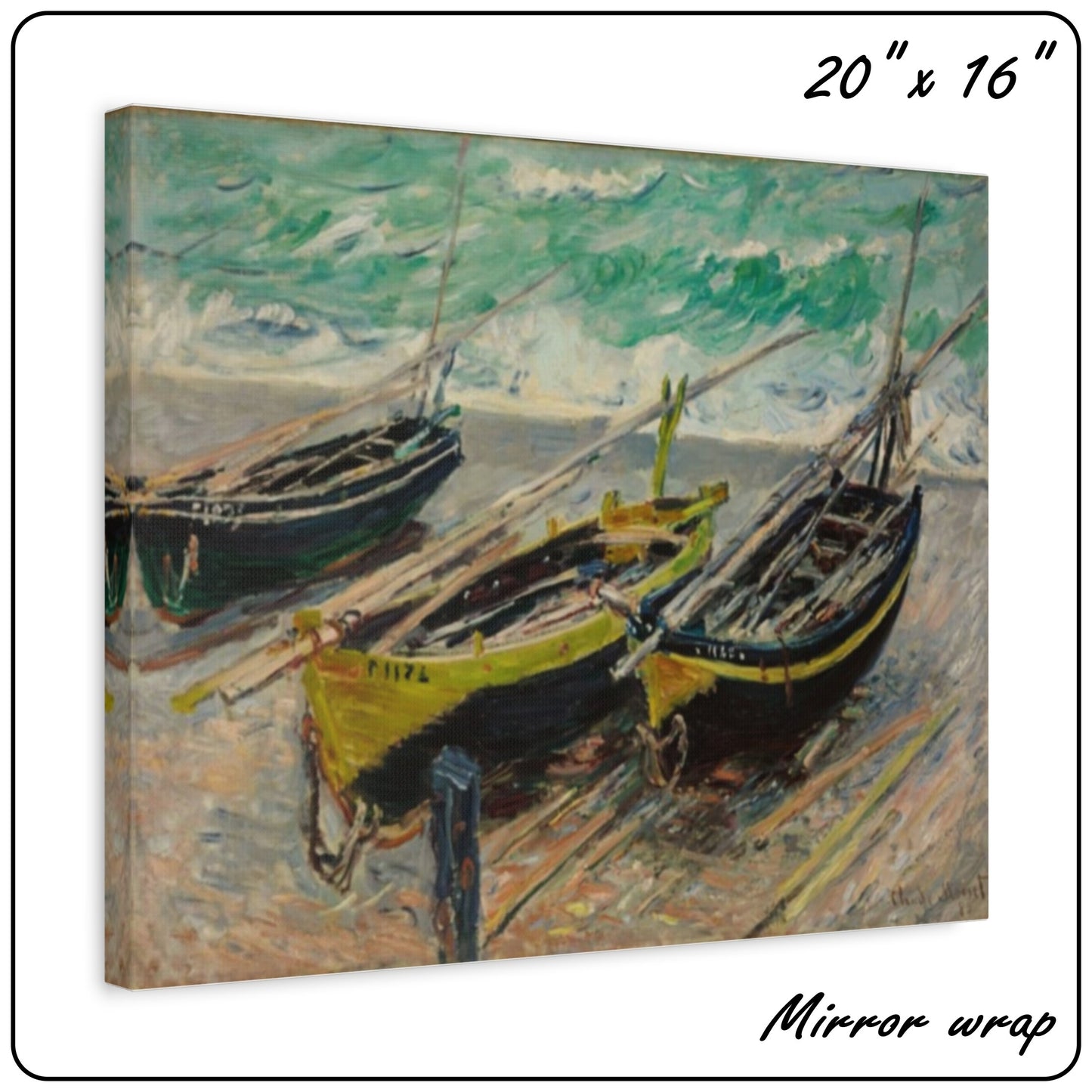 THREE FISHING BOATS by Claude Monet