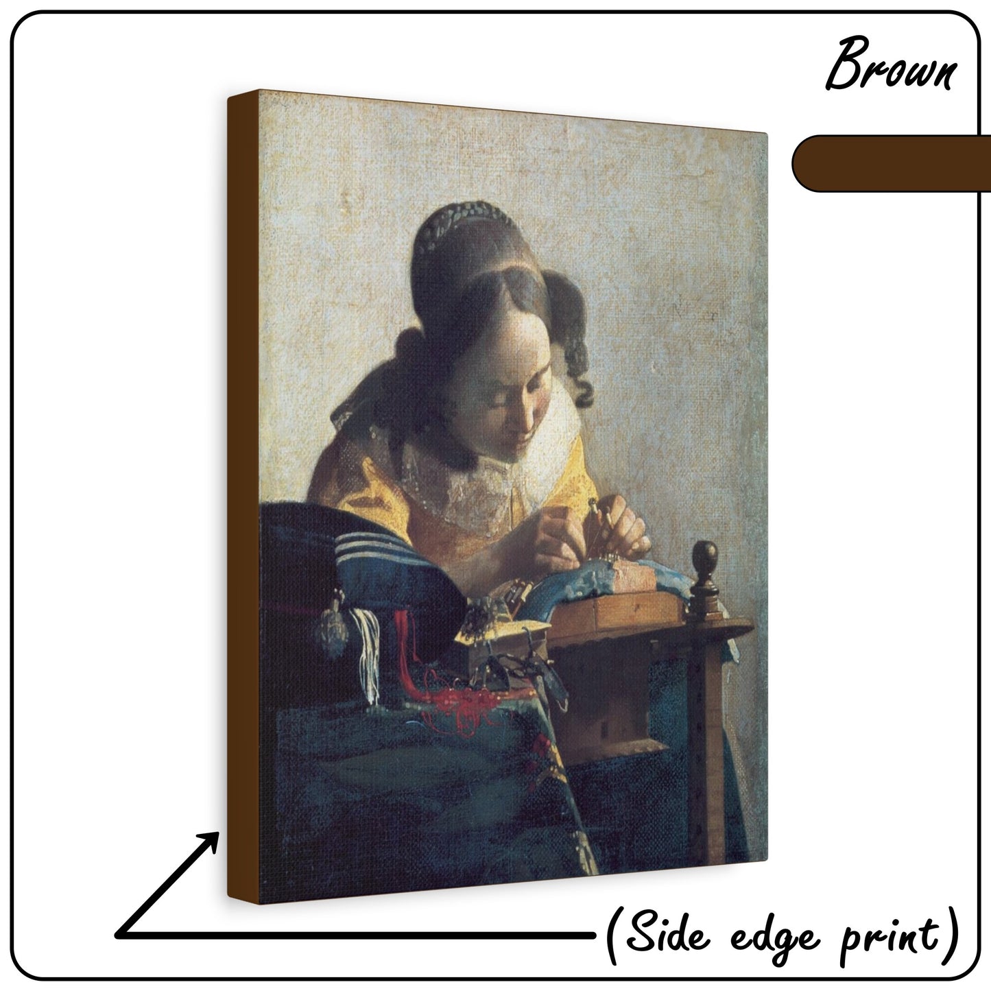 THE LACEMAKER by Johannes Vermeer