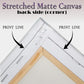 STYLE 1 - MATTE STRETCHED CANVAS   1.25" (31.75mm) THICK (PRODUCT SAMPLE)