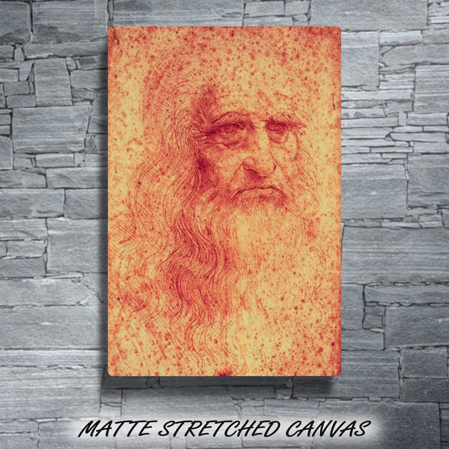 PORTRAIT OF A MAN IN RED CHALK by Leonardo Da Vinci