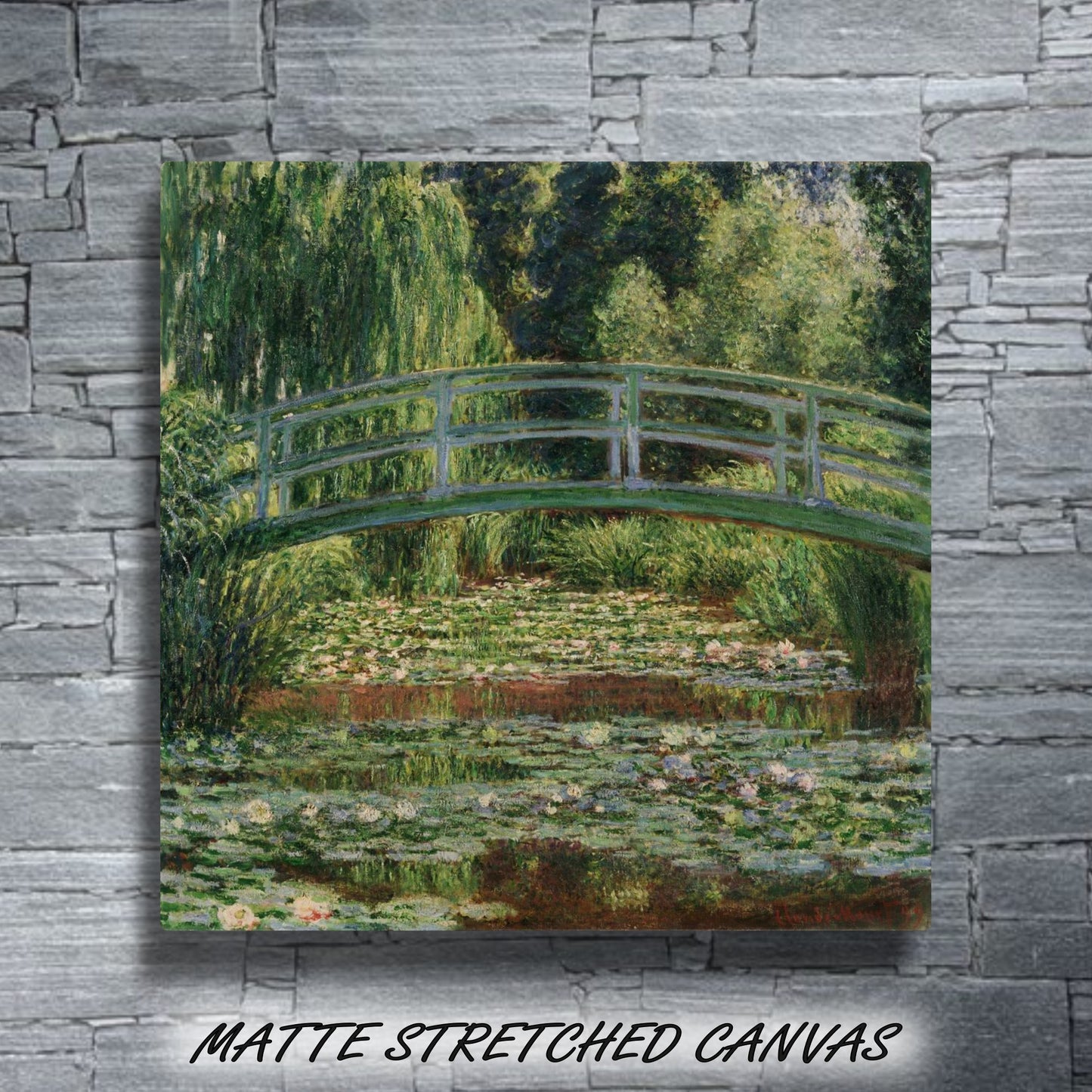 WATER LILIES AND JAPANESE BRIDGE by Claude Monet